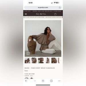 Avy & Co Mark - Fawn Knit Wrap Cardigan